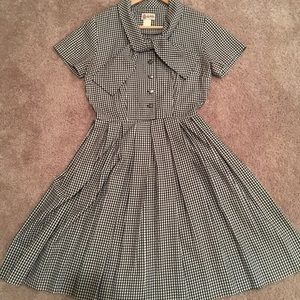50s/40s Vintage Gingham Dress